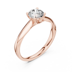 Adeline Round Brilliant Lab Grown Diamond Cathedral Solitaire Engagement Ring