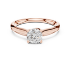 Adeline Round Brilliant Lab Grown Diamond Cathedral Solitaire Engagement Ring