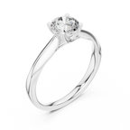 Adeline Round Brilliant Lab Grown Diamond Cathedral Solitaire Engagement Ring