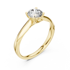 Adeline Round Brilliant Lab Grown Diamond Cathedral Solitaire Engagement Ring