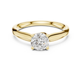 Adeline Round Brilliant Lab Grown Diamond Cathedral Solitaire Engagement Ring