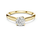 Adeline Round Brilliant Lab Grown Diamond Cathedral Solitaire Engagement Ring