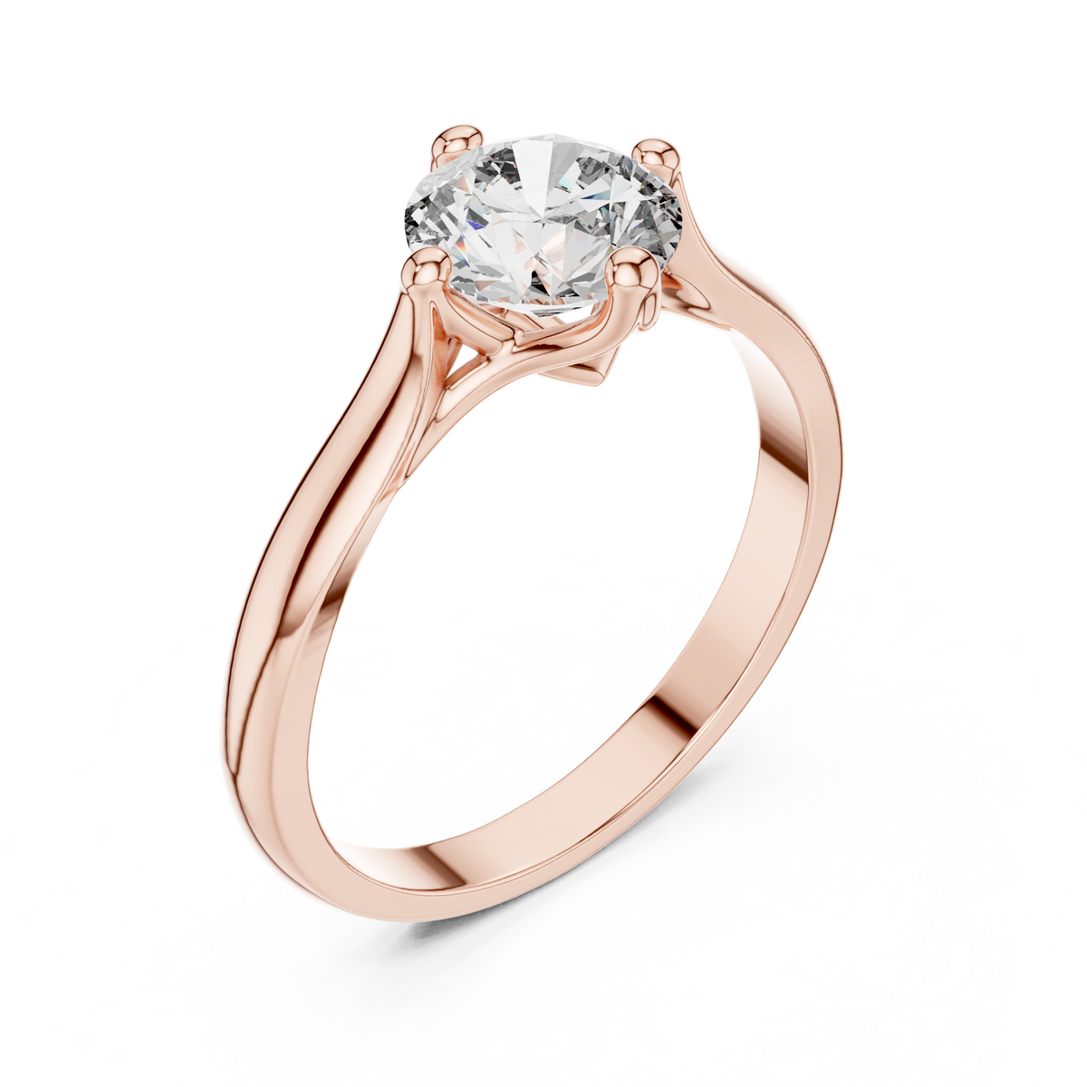 Meisterwerk mit dreieckigem Diamantcluster und geriffelten, abgestuften Flügeln