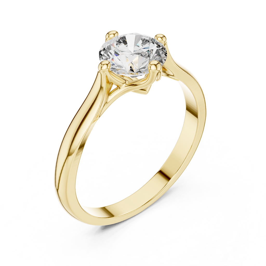 Meisterwerk mit dreieckigem Diamantcluster und geriffelten, abgestuften Flügeln