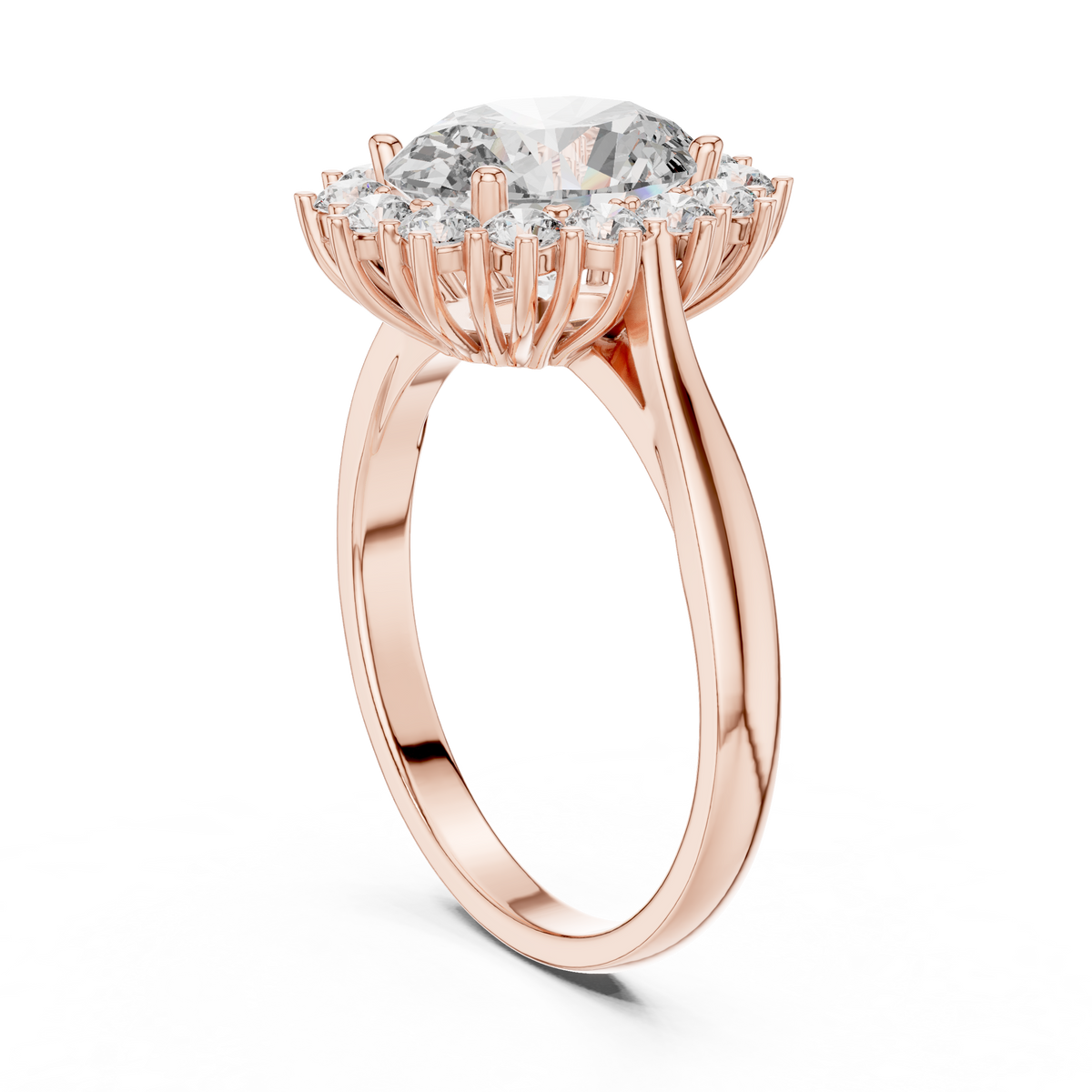 Eleanor Oval Cut Lab Grown Diamond Cluster Halo Engagement Ring