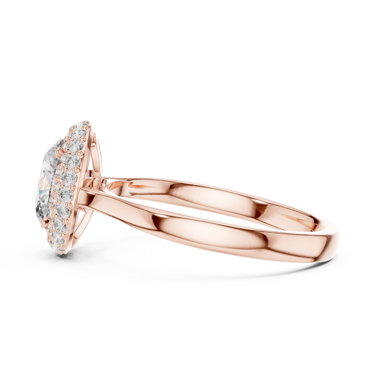Beatrice Oval Cut Lab Grown Diamond Double Halo Engagement Ring