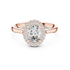 Beatrice Oval Cut Lab Grown Diamond Double Halo Engagement Ring