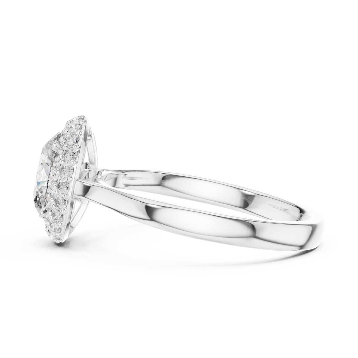 Beatrice Oval Cut Lab Grown Diamond Double Halo Engagement Ring
