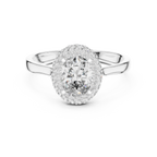 Beatrice Oval Cut Lab Grown Diamond Double Halo Engagement Ring