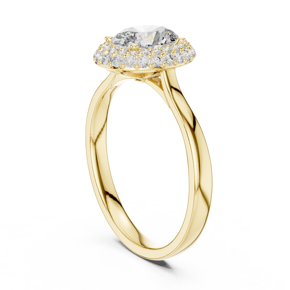 Beatrice Oval Cut Lab Grown Diamond Double Halo Engagement Ring