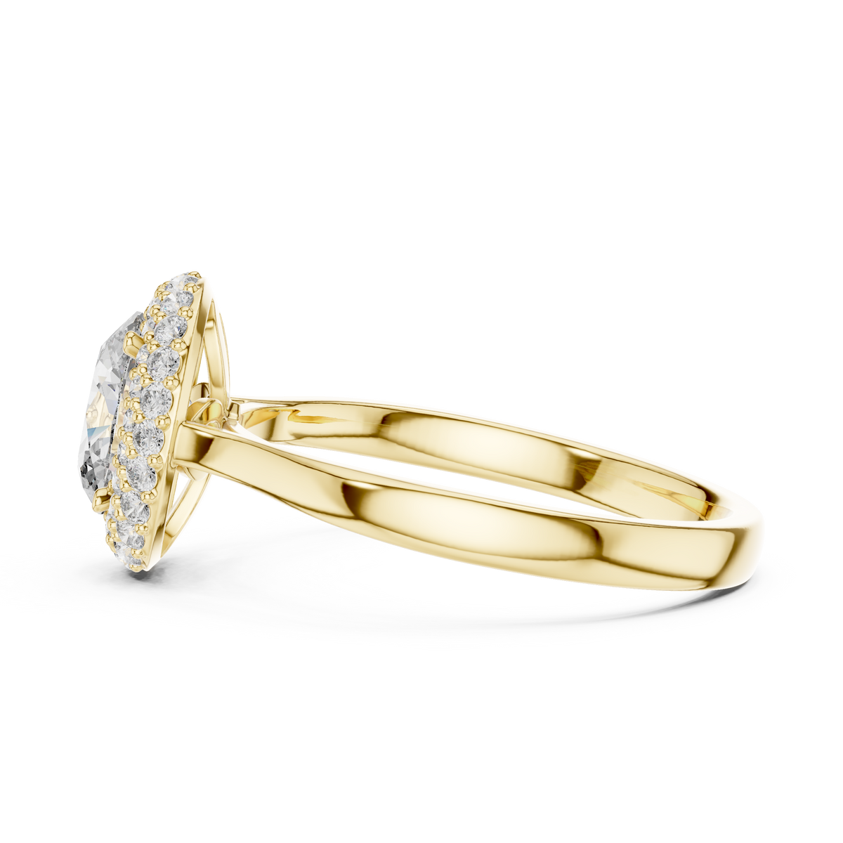 Beatrice Oval Cut Lab Grown Diamond Double Halo Engagement Ring