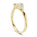 Cassiopeia Emerald Cut Lab Grown Diamond Three Stone Engagement Ring