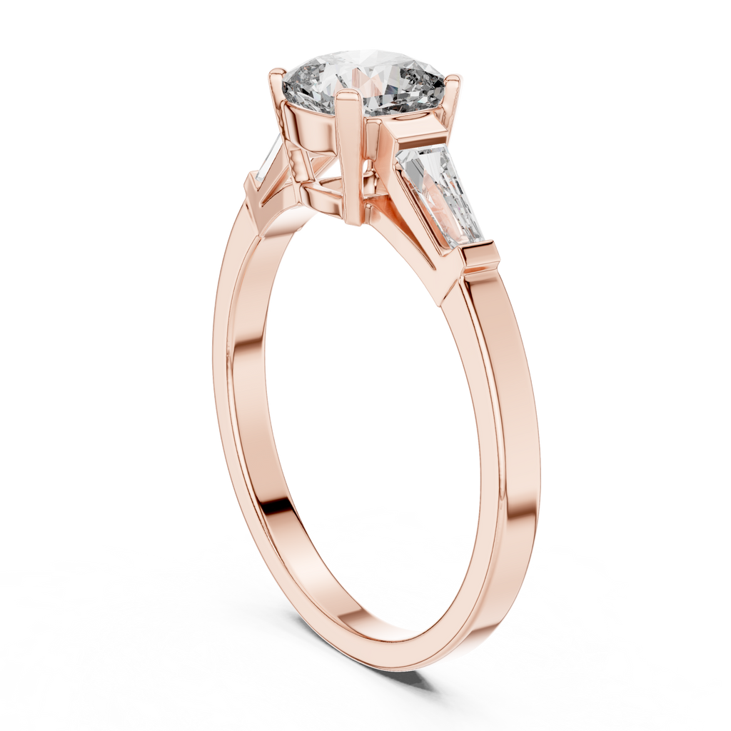 Arabelle Cushion Cut Lab Grown Diamond Three Stone Engagement Ring