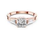Arabelle Cushion Cut Lab Grown Diamond Three Stone Engagement Ring