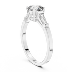 Arabelle Cushion Cut Lab Grown Diamond Three Stone Engagement Ring