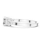 Arabelle Cushion Cut Lab Grown Diamond Three Stone Engagement Ring