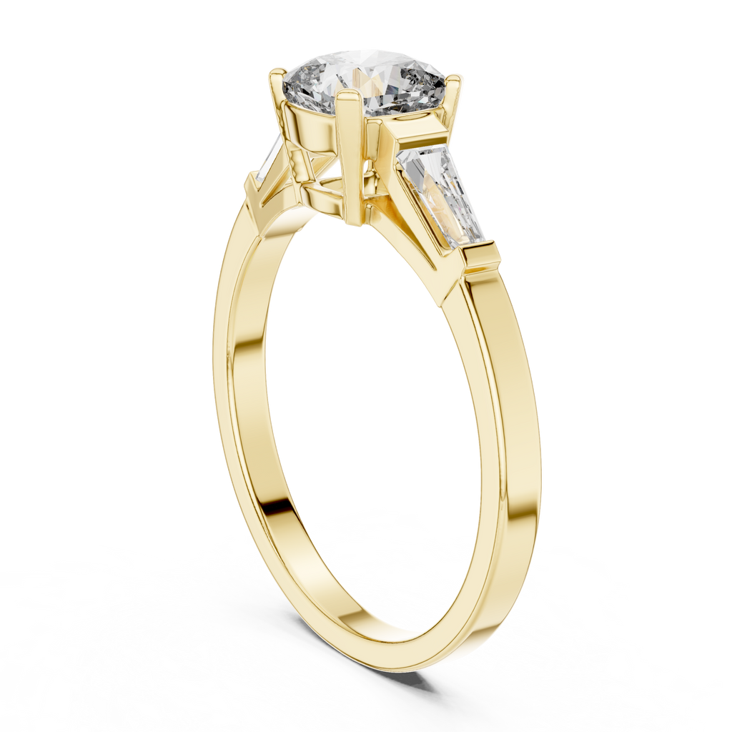Arabelle Cushion Cut Lab Grown Diamond Three Stone Engagement Ring