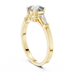 Arabelle Cushion Cut Lab Grown Diamond Three Stone Engagement Ring