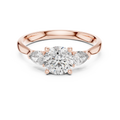 Rosalind Round Brilliant Lab Grown Diamond Trilogy Engagement Ring