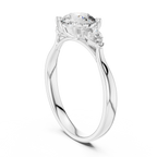 Rosalind Round Brilliant Lab Grown Diamond Trilogy Engagement Ring