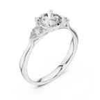 Rosalind Round Brilliant Lab Grown Diamond Trilogy Engagement Ring
