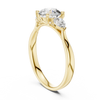 Rosalind Round Brilliant Lab Grown Diamond Trilogy Engagement Ring