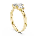 Genevieve Radiant Cut Lab Grown Diamond Three Stone Engagement Ring
