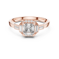 Dorothea Asscher Cut Lab Grown Diamond Art Deco Engagement Ring