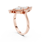 Zelda Trillion Cut Lab Grown Diamond Art Deco Statement Cocktail Ring
