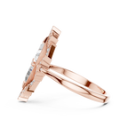 Zelda Trillion Cut Lab Grown Diamond Art Deco Statement Cocktail Ring