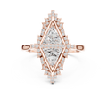 Zelda Trillion Cut Lab Grown Diamond Art Deco Statement Cocktail Ring