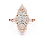 Zelda Trillion Cut Lab Grown Diamond Art Deco Statement Cocktail Ring