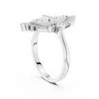 Zelda Trillion Cut Lab Grown Diamond Art Deco Statement Cocktail Ring