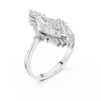 Zelda Trillion Cut Lab Grown Diamond Art Deco Statement Cocktail Ring