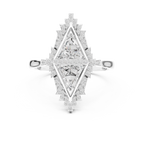 Zelda Trillion Cut Lab Grown Diamond Art Deco Statement Cocktail Ring