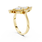 Zelda Trillion Cut Lab Grown Diamond Art Deco Statement Cocktail Ring