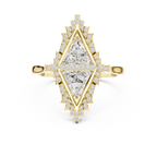 Zelda Trillion Cut Lab Grown Diamond Art Deco Statement Cocktail Ring