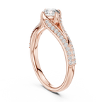 Gabriella Round Brilliant Lab Grown Diamond Split Shank Pavé Engagement Ring