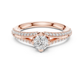 Gabriella Round Brilliant Lab Grown Diamond Split Shank Pavé Engagement Ring