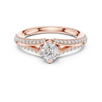 Gabriella Round Brilliant Lab Grown Diamond Split Shank Pavé Engagement Ring
