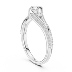 Gabriella Round Brilliant Lab Grown Diamond Split Shank Pavé Engagement Ring
