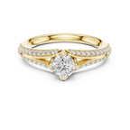 Gabriella Round Brilliant Lab Grown Diamond Split Shank Pavé Engagement Ring