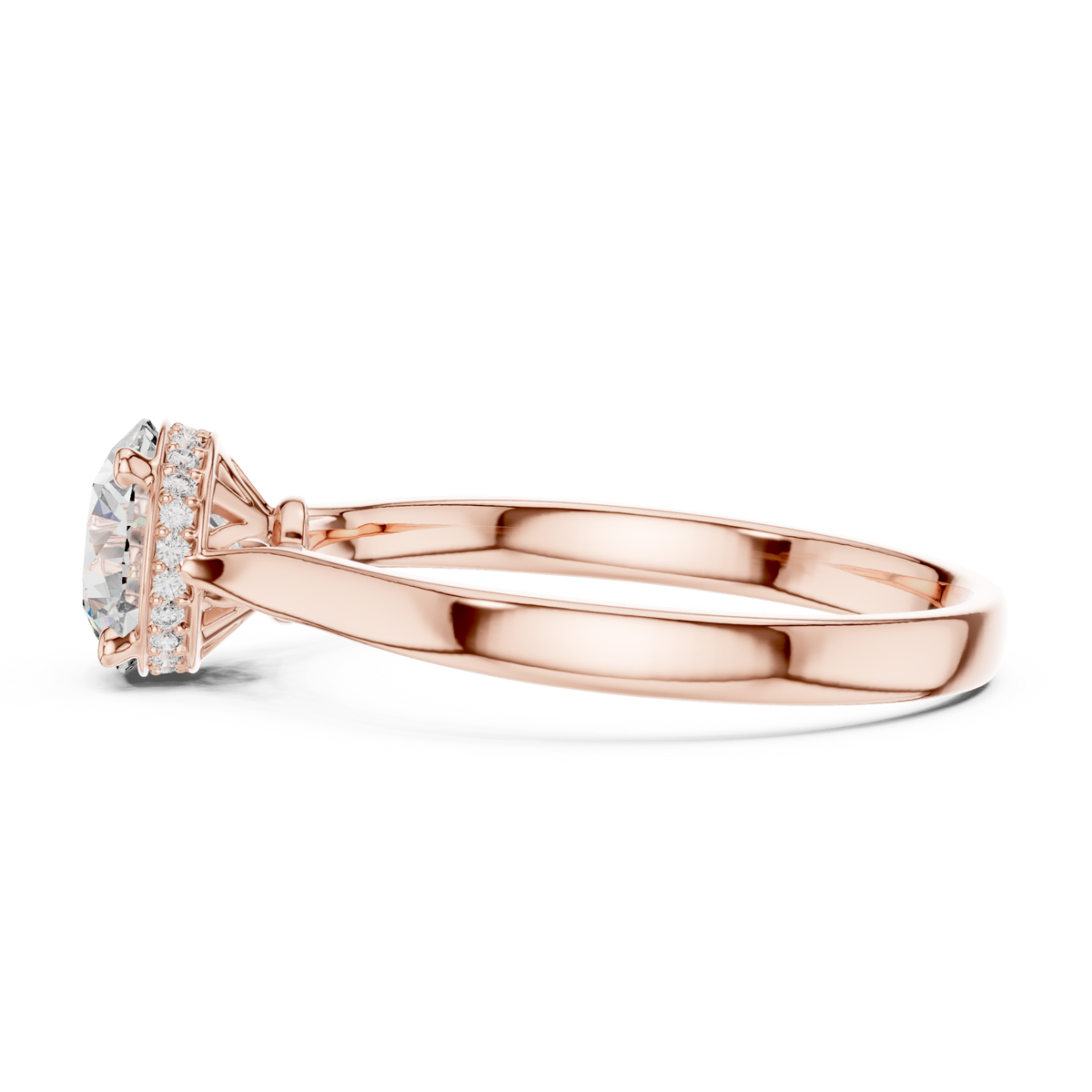 Savannah Round Brilliant Lab Grown Diamond Hidden Halo Solitaire Engagement Ring