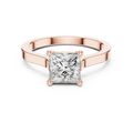 Marlowe Princess Cut Lab Grown Diamond Modern Solitaire Engagement Ring