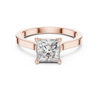 Marlowe Princess Cut Lab Grown Diamond Modern Solitaire Engagement Ring