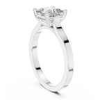 Marlowe Princess Cut Lab Grown Diamond Modern Solitaire Engagement Ring