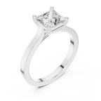 Marlowe Princess Cut Lab Grown Diamond Modern Solitaire Engagement Ring