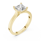 Marlowe Princess Cut Lab Grown Diamond Modern Solitaire Engagement Ring