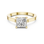 Marlowe Princess Cut Lab Grown Diamond Modern Solitaire Engagement Ring