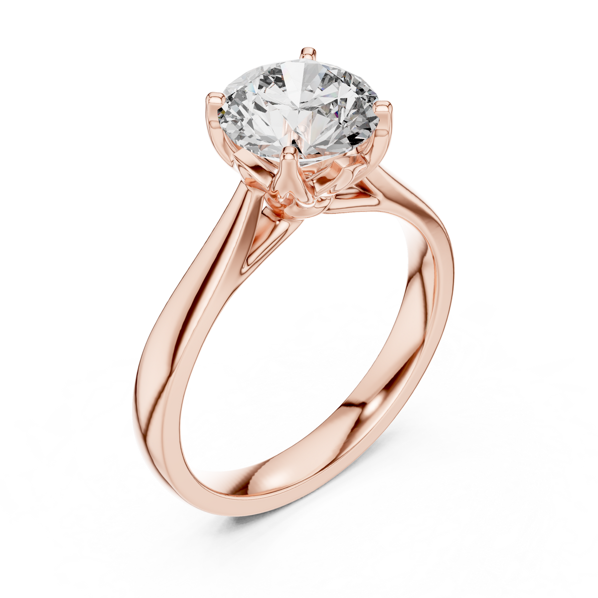 Josephina Round Brilliant Lab Grown Diamond Classic Solitaire Engagement Ring